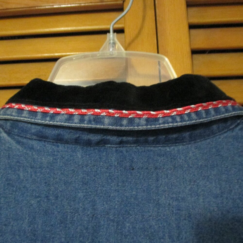 Tantrums Vintage top denim Christmas snowmen - Picture 9 of 11